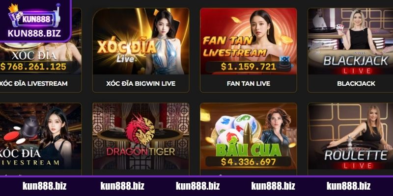 Khám phá tổng quan về sảnh casino KUN888